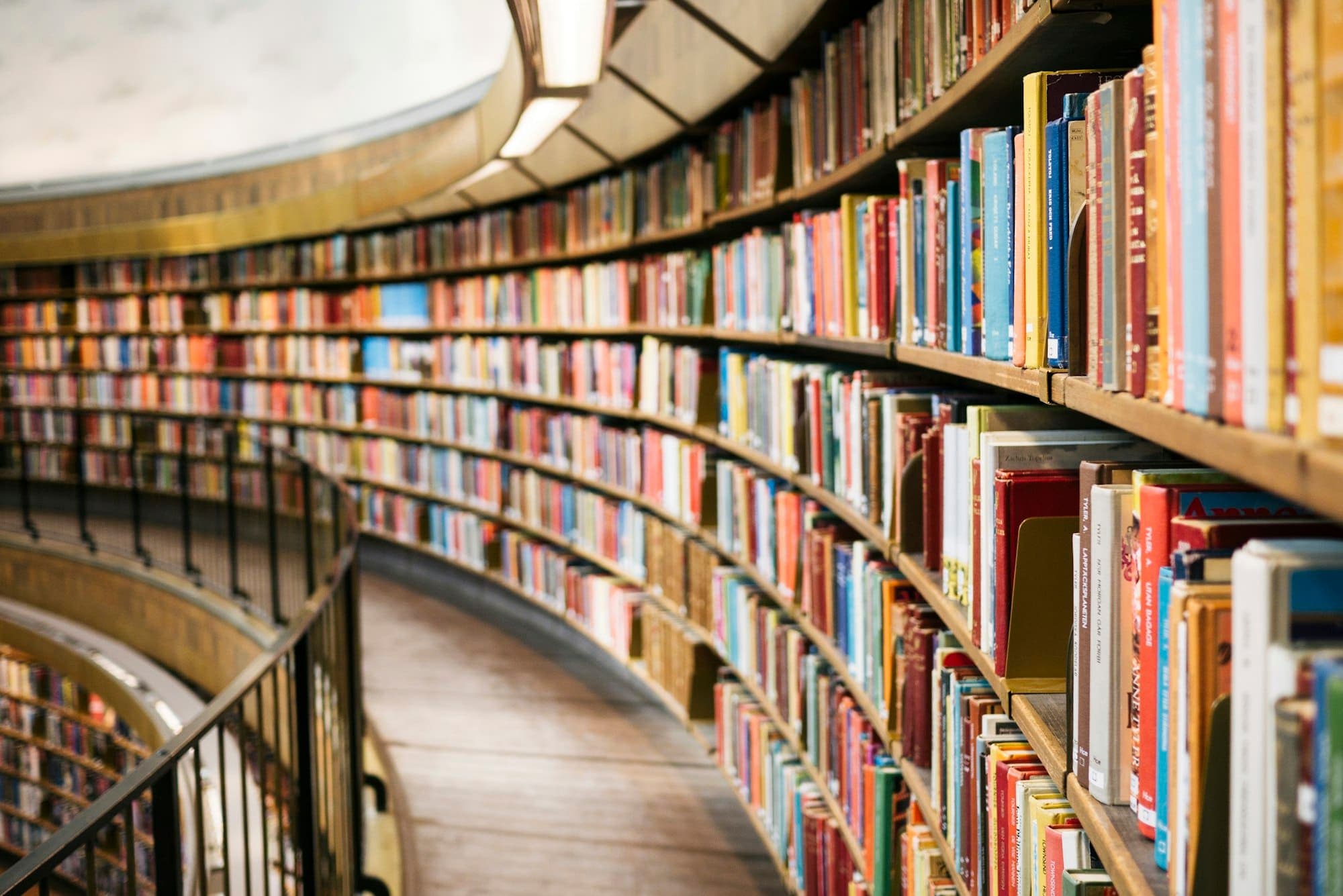 Quiet university library stacks